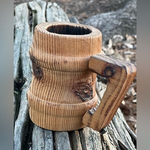 Vintage Wood Mug Spain
